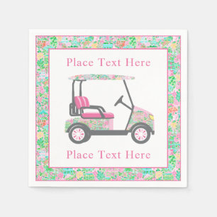 Serviette En Papier Chariot de golf Preppy Palm Beach