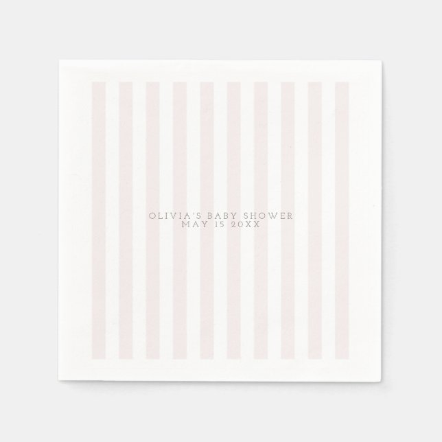 Serviette En Papier Chariot de golf rose baby shower serviette (Devant)