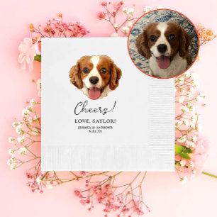 Serviette En Papier Charles Spaniel Chien Salutations personnalisées