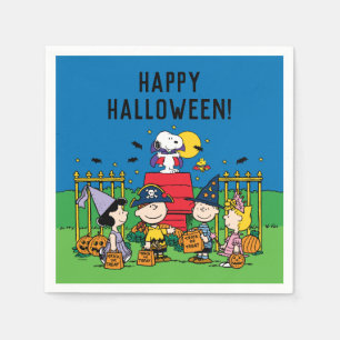 Serviette En Papier Charlie Brown et le parti Gang Halloween