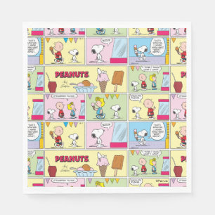 Serviette En Papier Charlie Brown, Snoopy & Sally   Crème glacée