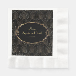 Serviette En Papier Charm Great Gatsby Vintage années 1920 Art Déco Ma
