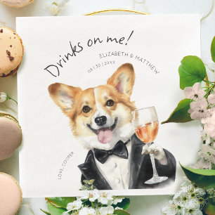 Serviette En Papier Charmant serveur Corgi gallois de Pembroke