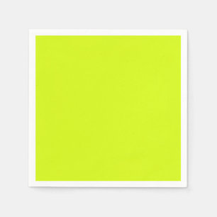 Serviette En Papier Chartreuse Couleur jaune uni