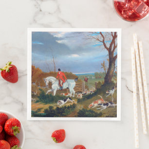 Serviette En Papier Chasse au Suffolk 1833 Chasse au Fox