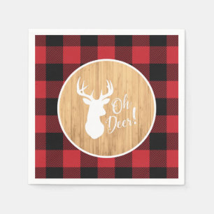 Serviette En Papier Chasse aux cerfs Lodge Baby shower Antlers