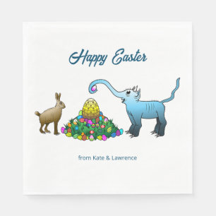 Serviette En Papier Chasse aux oeufs de Pâques
