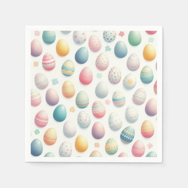 Serviette En Papier Chasse aux oeufs de Pâques (Devant)