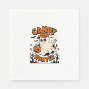 Serviette En Papier Chasseur de bonbons Halloween Fantôme Citrouille S