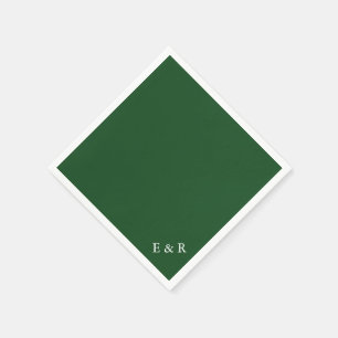 Serviette En Papier Chasseur vert couleur solide tendance