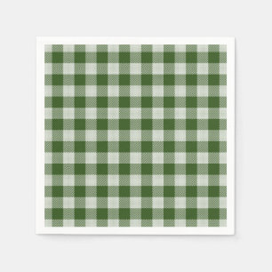 Serviette En Papier Chasseur Vert En vichy Papier Plaid Napkin