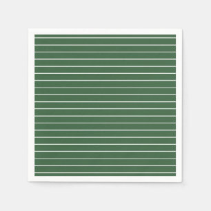 Serviette En Papier Chasseur Vert et blanc mince Horizontal rayé