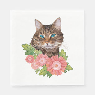 Serviette En Papier chat