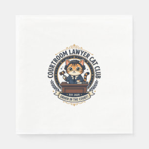 Serviette En Papier Chat avocat de salle d'audience Conception amusant