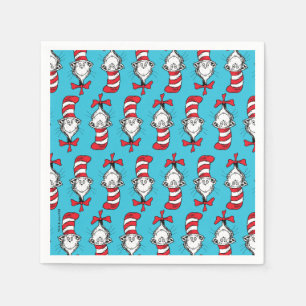 Serviette En Papier Chat Chapeauté Motif