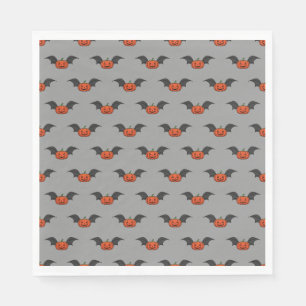 Serviette En Papier Chat Citrouille d'Halloween