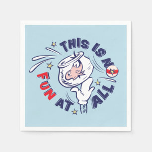 Serviette En Papier Chat dans le Casquette Ce N'Est Pas Du Tout Amus