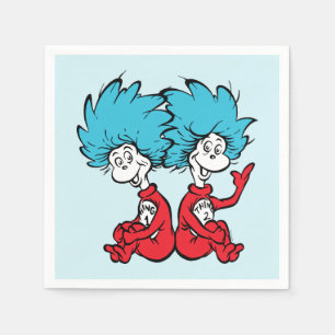 Serviette En Papier Chat dans le Casquette Chose Un & Chose Deux