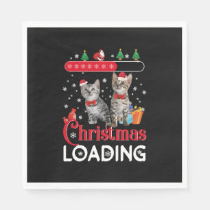 Serviette En Papier Chat de Noël moche drôle