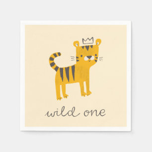 Serviette En Papier Chat de tigre sauvage