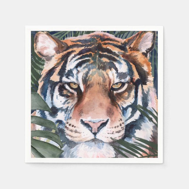 Serviette En Papier Chat Jungle - Tigre (Devant)