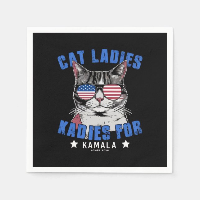 Serviette En Papier Chat Ladies For Kamala (2) (Devant)