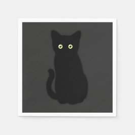 Serviette En Papier Chat noir, chaton mignon, plaisir spottaculaire