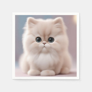 Serviette En Papier Chat perse Jouer Kitten