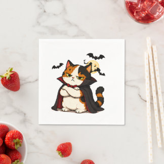 Serviette En Papier Chat Vampire Grincheux Halloween