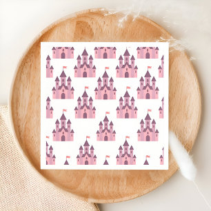 Serviette En Papier Château de Princesse Rose Fantaisiste