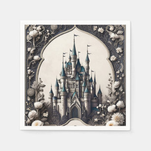 Serviette En Papier Château Floral de Conte de Fées