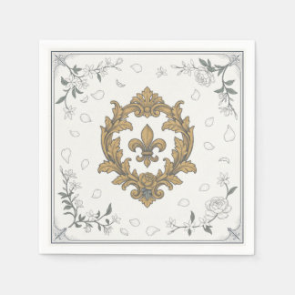 Serviette En Papier Château français Fleur de Lis Botanique