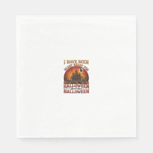 Serviette En Papier Château Hanté Halloween Sorcière Citrouille Prêt E