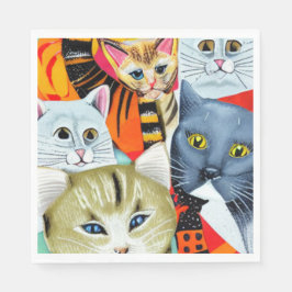 Serviette En Papier Chats Beaux et Beaux