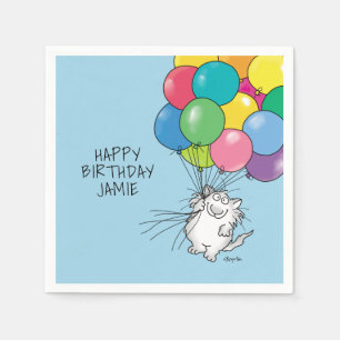 Serviette En Papier CHATS D'ANNIVERSAIRE par Sandra Boynton Napkins