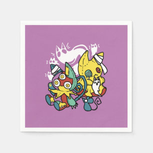 Serviette En Papier Chats déplaisants Halloween Art : Paw-sitly Fright