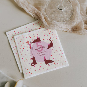 Serviette En Papier Chats Drôles Anniversaire Parfait