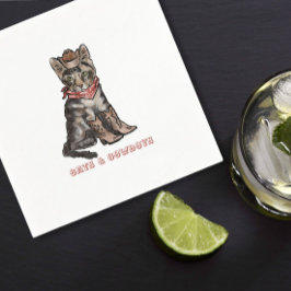 Serviette En Papier chats et cowboys