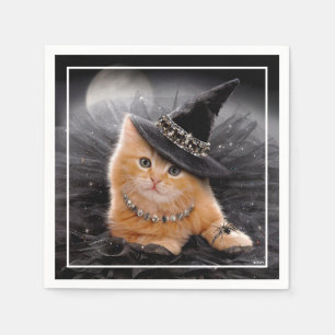 Serviette En Papier Chatte à sorcière glamour
