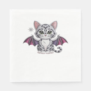 Serviette En Papier chatte brodée T-shirt classique