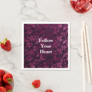 Serviette En Papier Chaud Bourgogne Floral