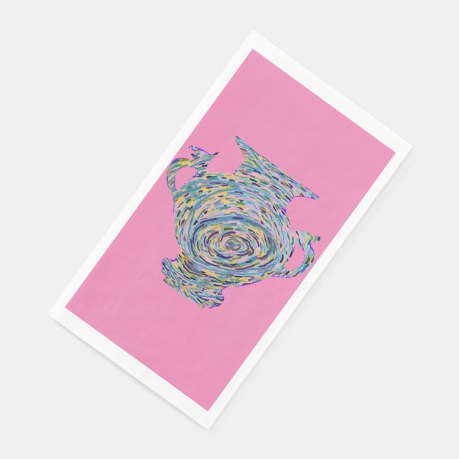 Serviette En Papier Chaud rose Chinoiserie Ginger Jar Jars (Coin)