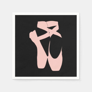 Serviette En Papier Chaussure de ballet rose danseur de ballet