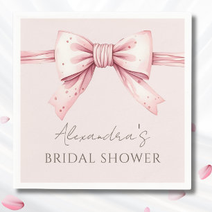 Serviette En Papier Chaussures à mâchoires roses nouant la Fête des ma