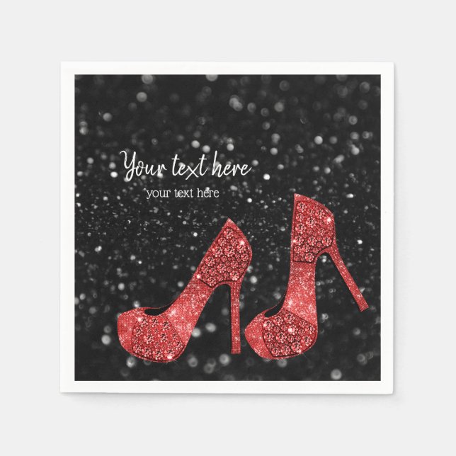 Serviette En Papier Chaussures Glam talons hauts pour toutes les occas (Devant)