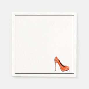 Serviette En Papier Chaussures rouges à talons hauts