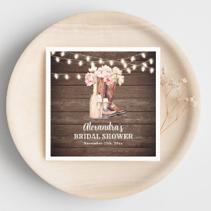 Serviette En Papier Chaussures Rustic Cowgirl REMERCIEMENTS Cadeaux de