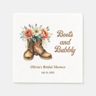 Serviette En Papier Chaussures rustiques et douche de mariée occidenta