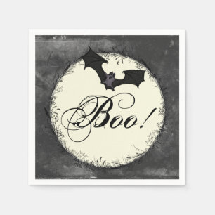 Serviette En Papier Chauve-souris élégante Boo Halloween