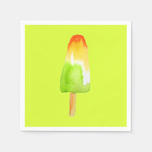 Serviette En Papier Chaux orange popsicle Été glaces pop art